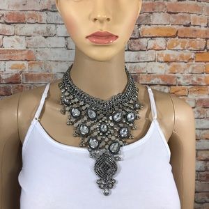Statement Bib Bohemian Studded Necklace